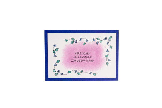 Kunstkarte Blumenranke