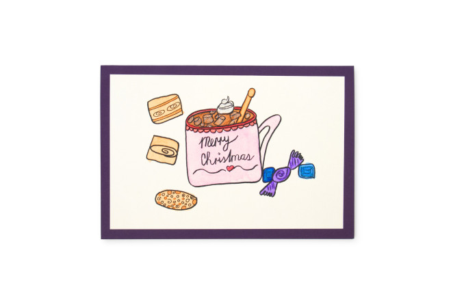 Weihnachtskarte Merry Chrismas 25