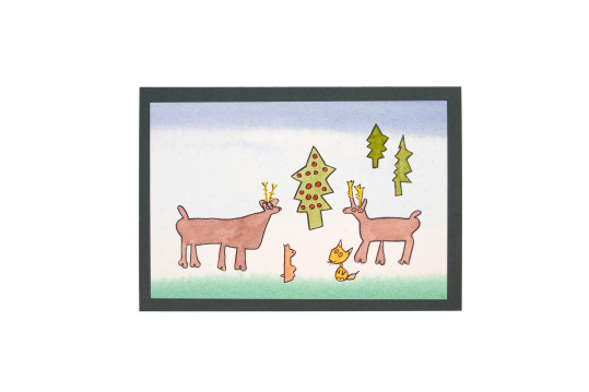 Weihnachtskarte Waldtiere 25