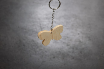 Schlüsselanhänger Holz, Schmetterling
