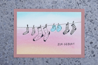 Kunstkarte Bebe Söckli