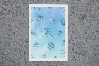Kunstkarte Schneeflocken