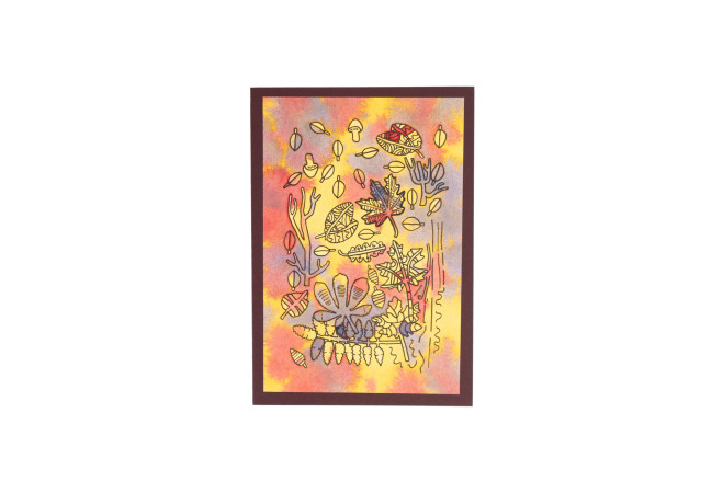 Kunstkarte Herbstwald