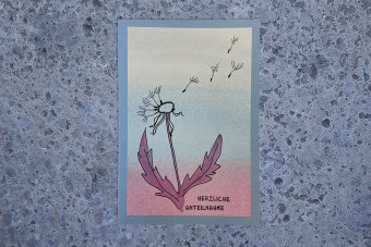 Trauerkarte Blütenflug