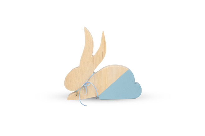 Osterhase liegend blau 26