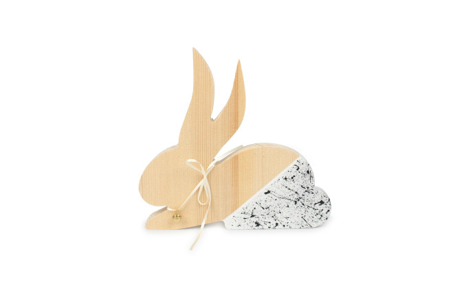 Osterhase liegend weiss 26