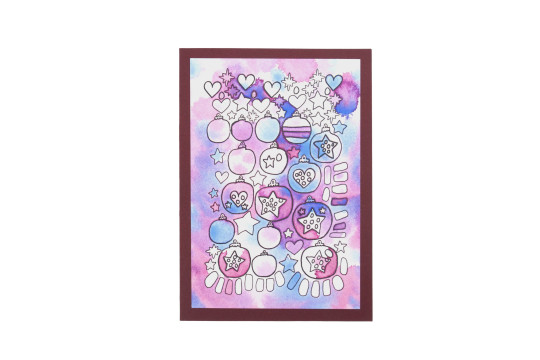 Weihnachtskarte Kugeln 25