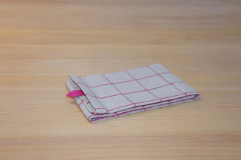 Handtuch Coton-Lin beige/pink